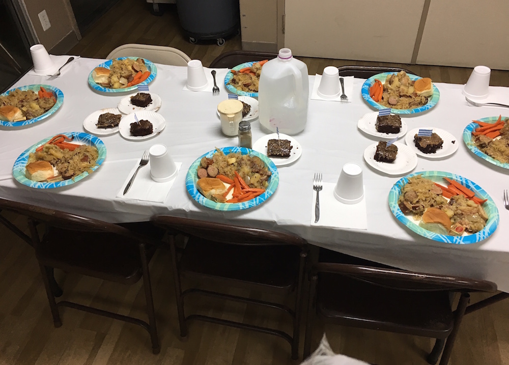 Oktoberfeast Beacon Light Mission meal